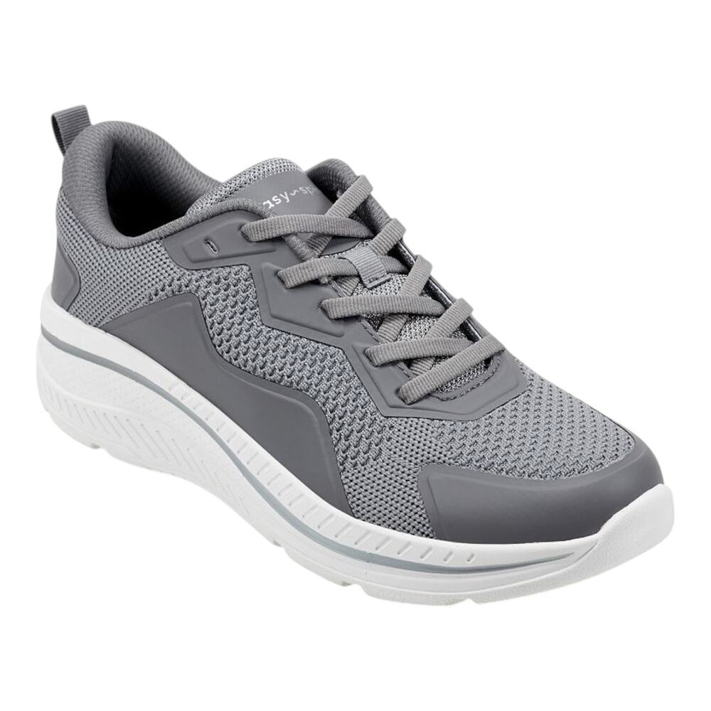 Easy Spirit Women's Ponder Lightweight Knit Sneakers Light Gray Size 9 1/2